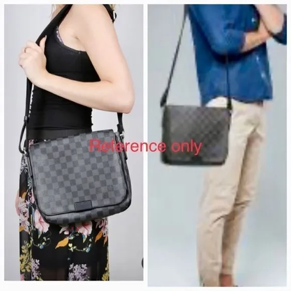 LOUIS VUITTONโDamier Graphite District PM Shoulder Crossbody Bag ๐ผ - Picture 4 of 17
